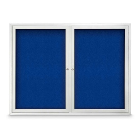 United Visual Products Sliding Door Indoor Enclosed Corkboard, 9 UV9029ACS-BLACK-PEARL